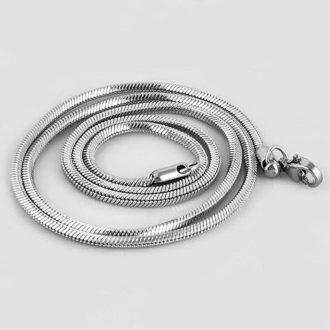 Stainless Steel Square Snake Chain Necklace - Alt Style Clothing
