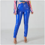 Shiny PU Faux Leather Skinny Leggings - Perfect for a Sleek and Stylish Look - Alt Style Clothing