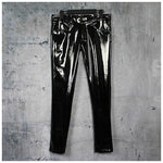 Shinny PU Leather Tight Pants for Men - Alt Style Clothing