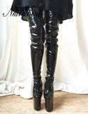Sexy Punk Pole Dance Over The Knee Stripper Heels Long Gothic Fetish Boots - Alt Style Clothing