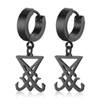 Earrings Sigil Of Lucifer Satanic Symbol Seal Of Satan - Alt Style Clothing