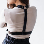 Add a Touch of Gothic Style to Your Outfit with Our Wide Leather Waist Belt for Women Body Bondage Chest Harness Belt - Alt Style Clothing