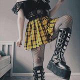 Step Up Your Alternative Fashion Game with Our Brand Designed Gothic Style Thick Platform Boots for Women - Alt Style Clothing