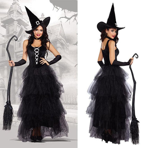 Fantasy Black Witch Dress UP Party Dress - Alt Style Clothing