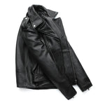 Classical Motorcycle Jackets Men Leather Jacket Cowhide Thick Moto Jacket - Alt Style Clothing