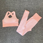 2/3PCS Seamless Yoga Set - Long Sleeve Crop Top and High - Alt Style Clothing