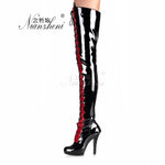 Over The Knee Boots Thigh Ultra High Heels Platform Sexy Fetish Pole Dance Gothic Shoes - Alt Style Clothing