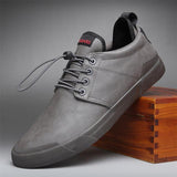 New Hot Men Lace-up Leather Casual Shoes Cool Loafers Flats - Alt Style Clothing
