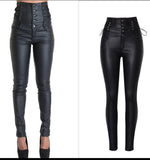 Sexy Hip Push-Up PU Leather Skinny Pencil Pants for Women - Stretchy and Form-Fitting Design - Alt Style Clothing