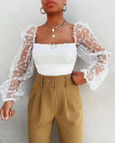 Chiffon See-through Long Sleeve Top - Alt Style Clothing