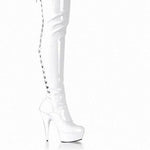 High Heel Long Over The Knee Boots Lace Up Black Gothic Luxury Pole Dance Boots - Alt Style Clothing