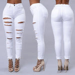 Hot ripped jeans for women sexy skinny pencil pants - Alt Style Clothing