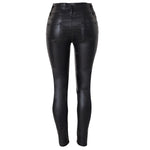 Sexy Hip Push-Up PU Leather Skinny Pencil Pants for Women - Stretchy and Form-Fitting Design - Alt Style Clothing