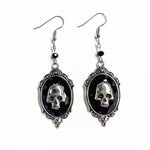 Vintage Skull Dangle Punk Goth Hanging Drop Pendant Retro Earrings - Alt Style Clothing