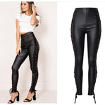 Sexy Hip Push-Up PU Leather Skinny Pencil Pants for Women - Stretchy and Form-Fitting Design - Alt Style Clothing