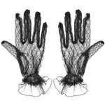 Lace Gloves Hollow Out Gothic Short Sexy Gloves - Alt Style Clothing