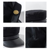 Leather Military Sailor Hat