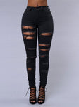 Hot ripped jeans for women sexy skinny pencil pants - Alt Style Clothing