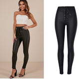 Sexy Hip Push-Up PU Leather Skinny Pencil Pants for Women - Stretchy and Form-Fitting Design - Alt Style Clothing