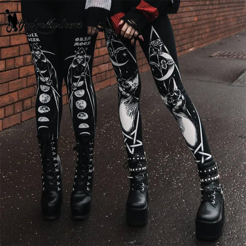 Gothic Leggings for Women - Dark and Grunge Style with Sexy Black Design - Alt Style Clothing