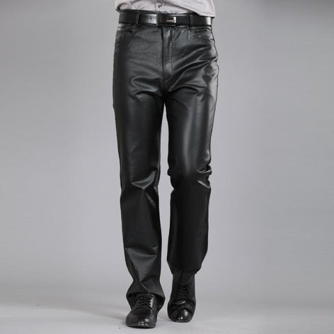 Sheepskin Straight Pants - Featuring Zipper Fly and Regular Full Length for a Classic and Fashionable Look - Alt Style Clothing