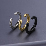 Small Circle Bead Pendant No Pierced Fake Ear Circle Gothic Earrings - Alt Style Clothing