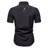 Short Sleeve Gothic Rivet Shirt - Stylish and Unique Design