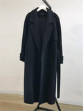 Oversized Wool Blend Trench Coat for Casual and Edgy Look