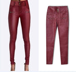 Sexy Hip Push-Up PU Leather Skinny Pencil Pants for Women - Stretchy and Form-Fitting Design - Alt Style Clothing