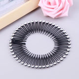 Plastic Full Circle Stretch Flexible Comb Teeth Headband Hair Hoop - Alt Style Clothing