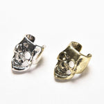 Punk Style Small Hollow Skull Ear Cuff with Antique Charm Clip Earrings - Alt Style Clothing