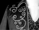 Steampunk Gothic Renaissance Black Velvet Tailcoat Tuxedo Jacket