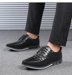Classic Casual Men Leather Shoes Breathable - Alt Style Clothing