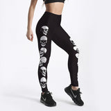 Vintage Steampunk Gothic Leggings for Women - New Skull Design with Ankle Length - Alt Style Clothing