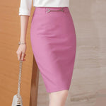 Flaunt Your Style at the Office with our Sexy High-Waisted Midi Pencil Skirt for Ladies - Alt Style Clothing