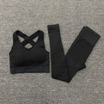 2/3PCS Seamless Yoga Set - Long Sleeve Crop Top and High