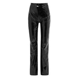 Shiny PU Patent Leather Pencil Pants - Sexy and Eye-Catching Design