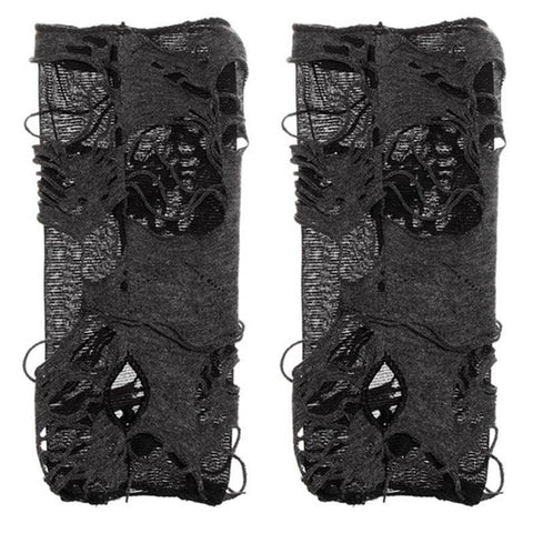 Add Edge to Your Look with Casual Broken Slit Gloves - Sexy Gothic Fingerless Gloves - Alt Style Clothing