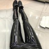 Sexy High-Waist Leather Leggings for Women with Elastic Skinny Push-Up Stretch - Alt Style Clothing