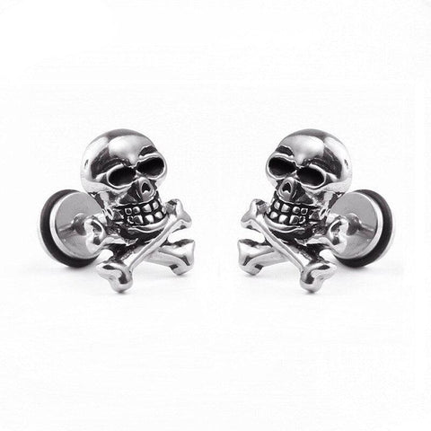 Jewelry Earrings Studs Retro Style Gothic Pirate Skull - Alt Style Clothing