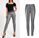 Sexy Hip Push-Up PU Leather Skinny Pencil Pants for Women - Stretchy and Form-Fitting Design - Alt Style Clothing