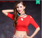 Get Ready to Dance with Our Mesh Belly Dance Tops Shirt Costume for Women - Alt Style Clothing