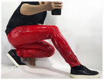 Shinny PU Leather Tight Pants for Men