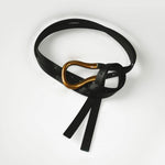 Light luxury personality curved metal horseshoe buckle large U-shaped Belt