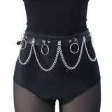 Punk Gothic Hiphop Waist Chain with Adjustable JK Belt - Alt Style Clothing