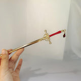 Ruby Pendant Sword Hairpin Chinese Simple Hair Sticks - Alt Style Clothing