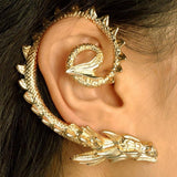 Alloy Vintage Gothic Dragon Ear Cuffs Earring For Women - Alt Style Clothing