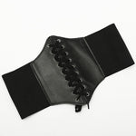 Gothic Corset Belt: Wide and Slim Pu Leather Elastic Belt for Women's Elegant Fashion