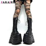 High Heels Platform Shoes Motorcycle Boots - Alt Style Clothing