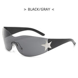 Square Goggle Men Luxury Sun Glasses UV400 Colorful Mirror Sunglasses - Alt Style Clothing